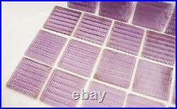 19 Luxfer Amethyst Prism Architectural Wave Glass Tiles Frank Lloyd Wright 4x4