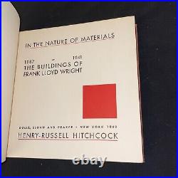 1st/1st Frank LLoyd Wright HC In The Nature of Materials 1887-1941 1942