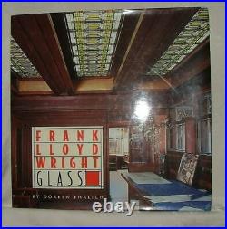2001 Frank Lloyd Wright Glass by Doreen Ehrlich Oversized 12 Coffee Table Book