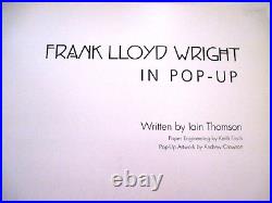 2002 Hard Cover Book Frank LLoyd Wright In Pop-Up -6 Pop-Ups Famous Buildings