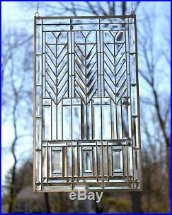 20.5 x 34.5 Stained Beveled clear window panel FRANK LLOYD WRIGHT TREE OF LIFE
