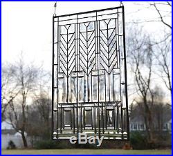 20x34 Stained glass Beveled clear window panel FRANK LLOYD WRIGHT TREE OF LIFE