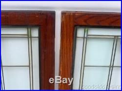 2 Antique Frank Lloyd Wright Prairie Style Oak Cabinet Doors Window Circa 1910