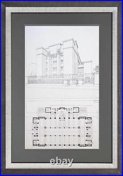 (2) Frank Lloyd WRIGHT Lithograph #ed LIMITED Larkin Building Buffalo, NY