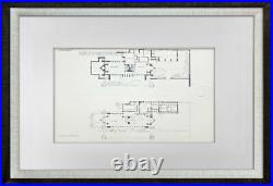 (2) Frank Lloyd WRIGHT Lithograph #'ed LIMITED Robie House Drawings withFrame