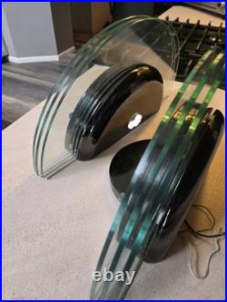 2 Pr Wall Lights, Machine Age, Vintage 80s, Frank Lloyd Wright, Art Deco Style