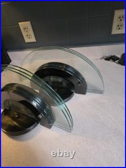 2 Pr Wall Lights, Machine Age, Vintage 80s, Frank Lloyd Wright, Art Deco Style