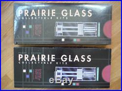 (2) Precut STAINED GLASS Prairie/Frank Lloyd Wright Style Art Kits Robert Cooper