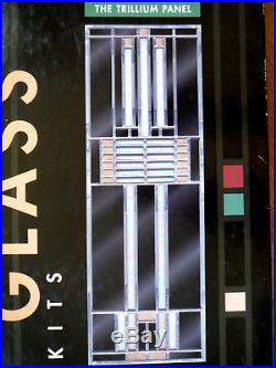 (2) Precut STAINED GLASS Prairie/Frank Lloyd Wright Style Art Kits Robert Cooper