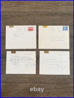 2 Signed Olgivanna Lloyd Wright Taliesin West Notes with Envelopes Frank Lloyd