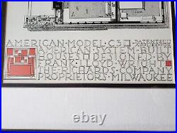 2x Frank Lloyd Wright, Model C3+ E3 Lithoprints, Museum Of Modern Art, 1994 RARE