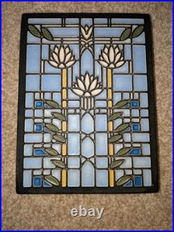 2x Motawi Tileworks Boneyard Waterlilies 6 X 8 Frank Lloyd Wright & Sleepy Cat