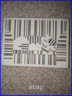 2x Motawi Tileworks Boneyard Waterlilies 6 X 8 Frank Lloyd Wright & Sleepy Cat