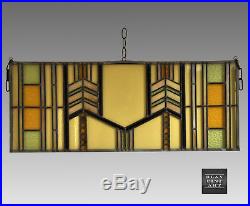 30 VTG Frank Lloyd Wright Style Stained Glass Window Panel Prairie Eames MCM