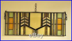 30 VTG Frank Lloyd Wright Style Stained Glass Window Panel Prairie Eames MCM