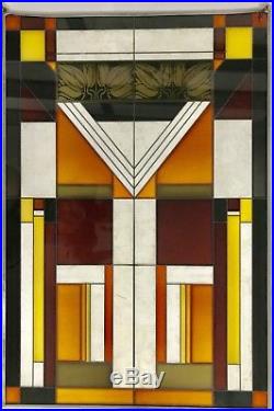 31 Stained Glass Frank Lloyd Wright Window Panel Art Deco Nouveau Tiffany Style