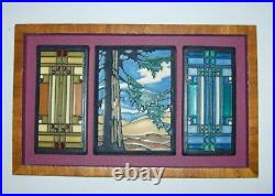 3 Motawi Tiles Custom Framed 2 Frank Lloyd Wright + Y. Yamamoto Redwood