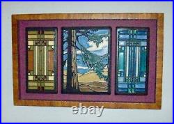 3 Motawi Tiles Custom Framed 2 Frank Lloyd Wright + Y. Yamamoto Redwood
