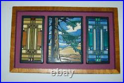 3 Motawi Tiles Custom Framed 2 Frank Lloyd Wright + Y. Yamamoto Redwood