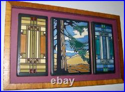 3 Motawi Tiles Custom Framed 2 Frank Lloyd Wright + Y. Yamamoto Redwood