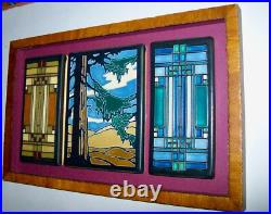 3 Motawi Tiles Custom Framed 2 Frank Lloyd Wright + Y. Yamamoto Redwood