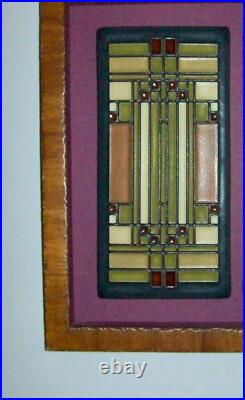 3 Motawi Tiles Custom Framed 2 Frank Lloyd Wright + Y. Yamamoto Redwood