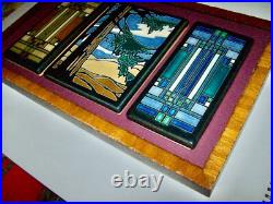 3 Motawi Tiles Custom Framed 2 Frank Lloyd Wright + Y. Yamamoto Redwood