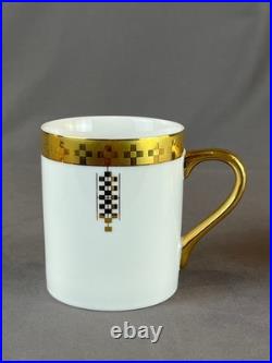 4 Frank Lloyd Wright Imperial Collection Gold 3 ½ Mugs c. 1990 MINT