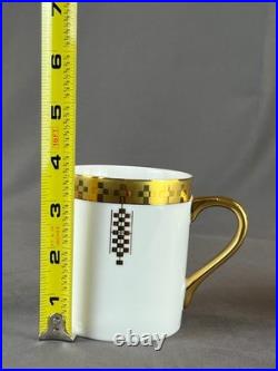 4 Frank Lloyd Wright Imperial Collection Gold 3 ½ Mugs c. 1990 MINT