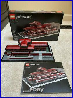 4 Frank Lloyd Wright Lego Architecture Sets withBox Robie Fallingwater Imperial +1
