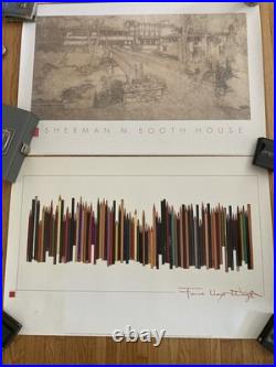 4 Original FRANK LLOYD WRIGHT Exhibition Poster 24x36 Phoenix Art Museum (1995)