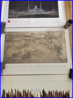 4 Original FRANK LLOYD WRIGHT Exhibition Poster 24x36 Phoenix Art Museum (1995)