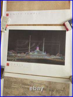 4 Original FRANK LLOYD WRIGHT Exhibition Poster 24x36 Phoenix Art Museum (1995)