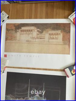 4 Original FRANK LLOYD WRIGHT Exhibition Poster 24x36 Phoenix Art Museum (1995)