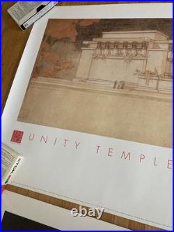 4 Original FRANK LLOYD WRIGHT Exhibition Poster 24x36 Phoenix Art Museum (1995)