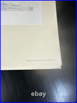 4 lot Collectible Frank Lloyd Wright VTG Lithographs Plates 95-98 52x38