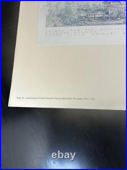 4 lot Collectible Frank Lloyd Wright VTG Lithographs Plates 95-98 52x38