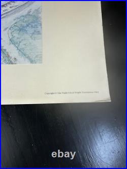 4 lot Collectible Frank Lloyd Wright VTG Lithographs Plates 95-98 52x38