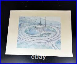 4 lot Collectible Frank Lloyd Wright VTG Lithographs Plates 95-98 52x38
