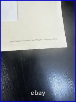 4 lot Collectible Frank Lloyd Wright VTG Lithographs Plates 95-98 52x38