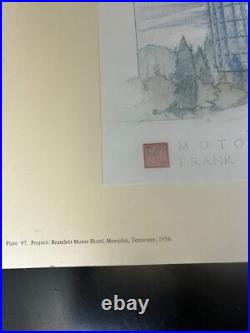 4 lot Collectible Frank Lloyd Wright VTG Lithographs Plates 95-98 52x38