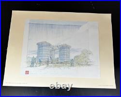 4 lot Collectible Frank Lloyd Wright VTG Lithographs Plates 95-98 52x38