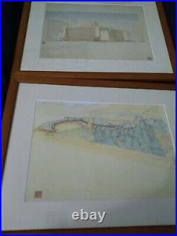 5 Frank Lloyd Wright prints of home designs waterfall house great for office