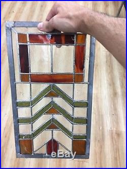 6 Stained Glass Window Panels Frank Lloyd Wright Style Prairie Mission