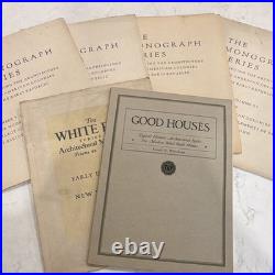 6pc Rare Vintage Architecture Lot 1922-1930 Good Houses White Pine Monograph