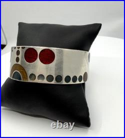 925 Lori Mclean Mus. Of Modern Art Frank Lloyd Wright Enameled Modernist Bangle