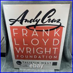 ANDY CRUZ House Industries Founder SIGNED POSTER Frank Lloyd Wright Foundation