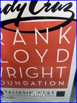 ANDY CRUZ House Industries Founder SIGNED POSTER Frank Lloyd Wright Foundation