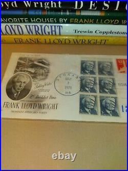 A LOT of 6 hardcover books with dust jacket on Frank Lloyd Wright's architecture