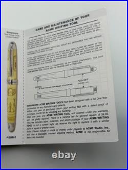Acme Studio Frank Lloyd Wright'Imperial' Rollerball Pen New in Case No Ink READ